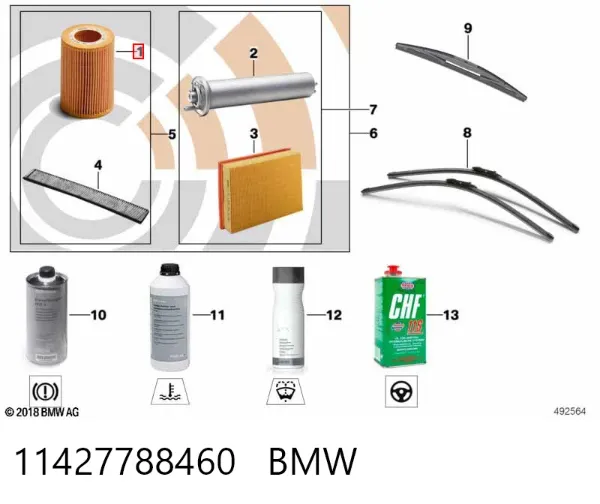 Filtr oleju 11427788460 BMW