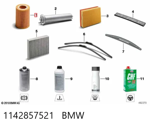 Filtr oleju 1142857521 BMW