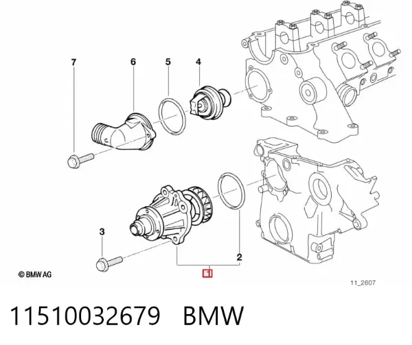Pompa chłodząca wodna 11510032679 BMW