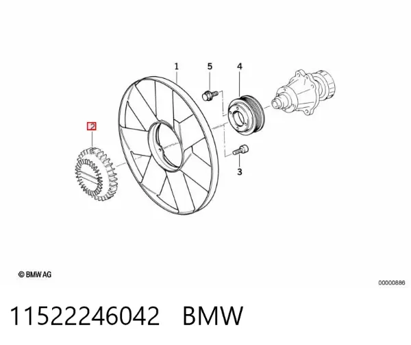 Sprzęgło wiskotyczne wentylatora chłodzenia 11522246042 BMW