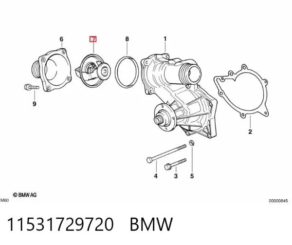 Termostat 11531729720 BMW