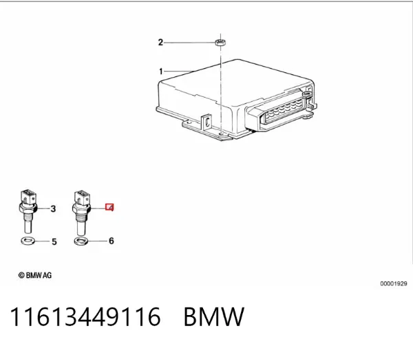 Czujnik temperatury powietrza wlotowego 11613449116 BMW