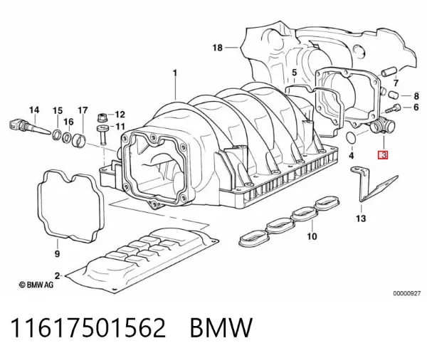 Separator oleju układu wentylacji kadłuda (bloku silnika) 11617501562 BMW