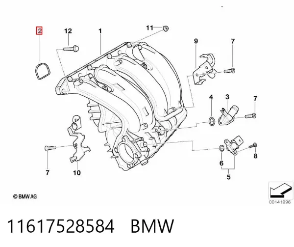 Uszczelka kolektora ssącego 11617528584 BMW