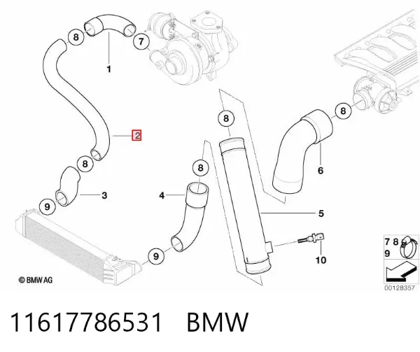 Czujnik zużycia klocków hamulcowych przedni 11617786531 BMW