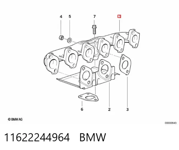 Kolektor wydechowy BMW 5 E39