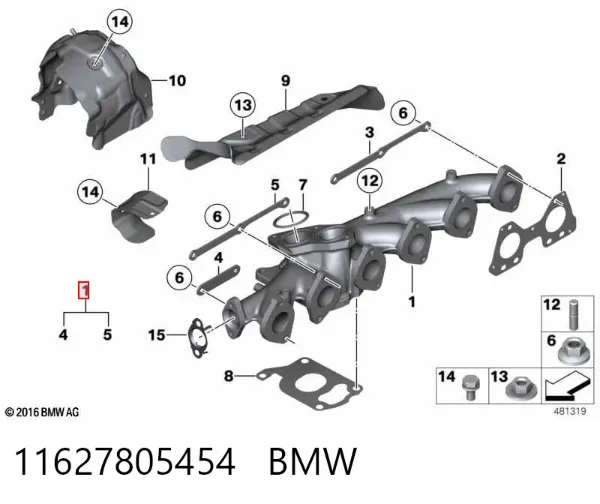 Kolektor wydechowy BMW 7 F01, F02, F03, F04