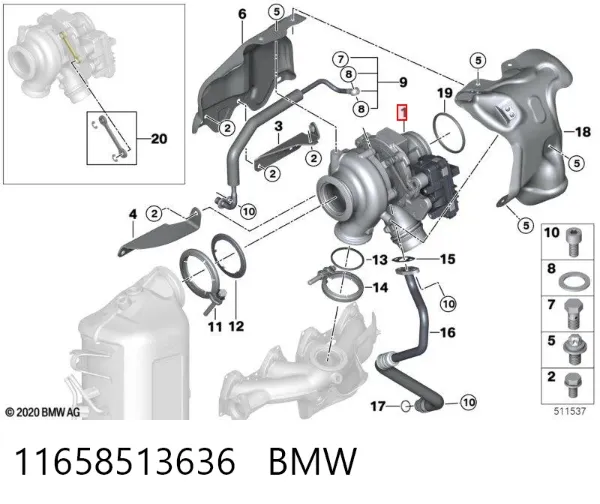 Turbina 11658513636 BMW