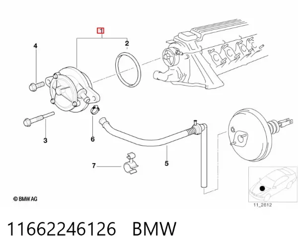 Pompa podciśnienia 11662246126 BMW