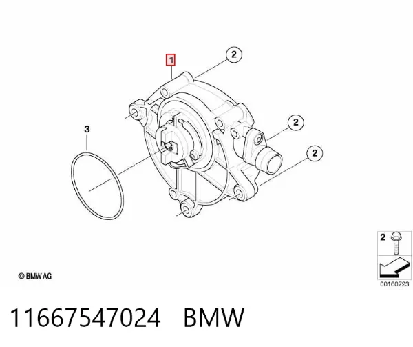 Pompa podciśnienia 11667547024 BMW