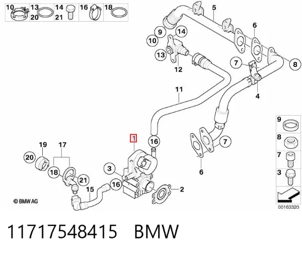 Zawór recyrkulacji spalin EGR 11717548415 BMW
