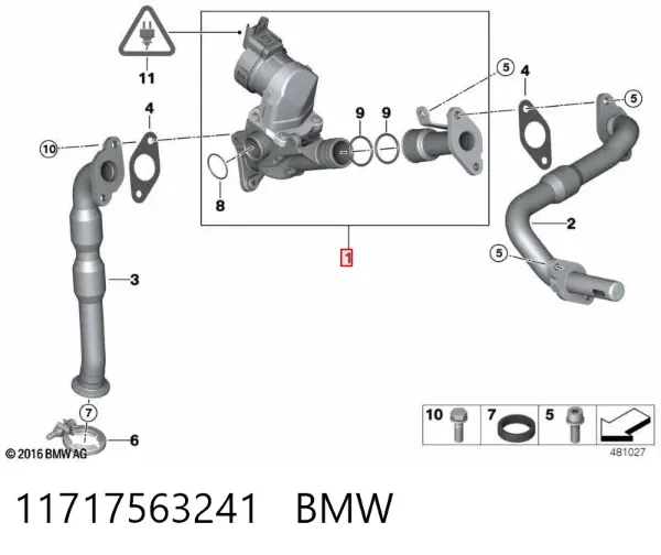 Zawór recyrkulacji spalin EGR 11717563241 BMW