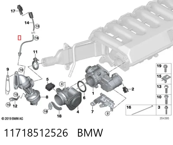 Zawór recyrkulacji spalin EGR 11718512526 BMW