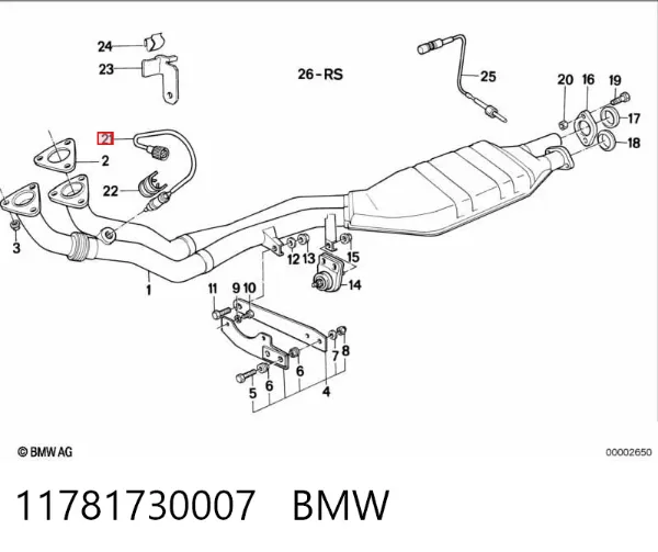 Sonda lambda, czujnik tlenu 11781730007 BMW