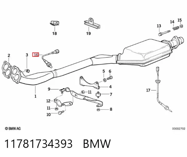 Sonda lambda, czujnik tlenu 11781734393 BMW
