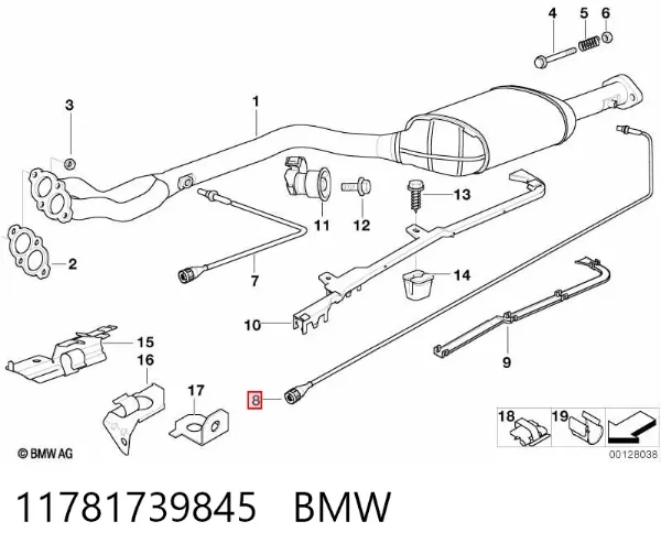 Sonda lambda, czujnik tlenu 11781739845 BMW