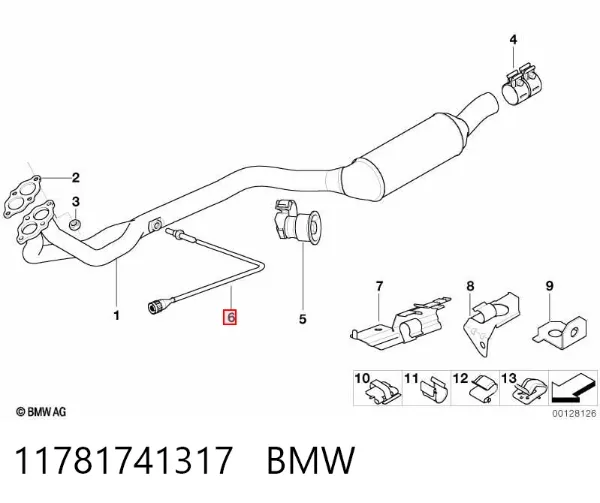 Sonda lambda, czujnik tlenu 11781741317 BMW