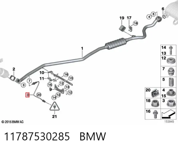 Sonda lambda czujnik tlenu przed katalizatorem 11787530285 BMW
