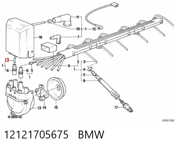 Zestaw przewodów wysokiego napięcia 12121705675 BMW