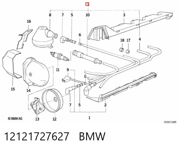 Zestaw przewodów wysokiego napięcia 12121727627 BMW