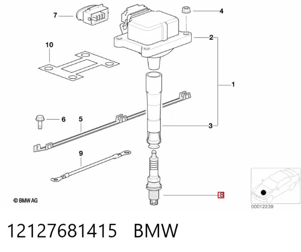Świeca zapłonowa 12127681415 BMW