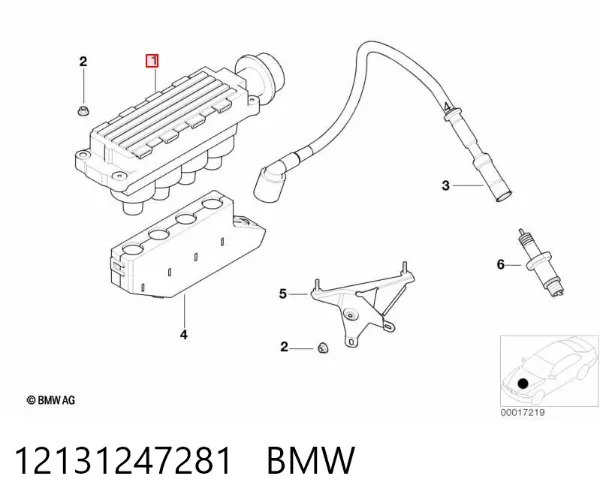 Cewka zapłonowa 12131247281 BMW