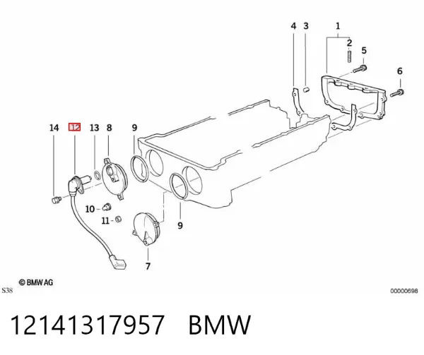 Czujnik położenia wałka rozrządu 12141317957 BMW