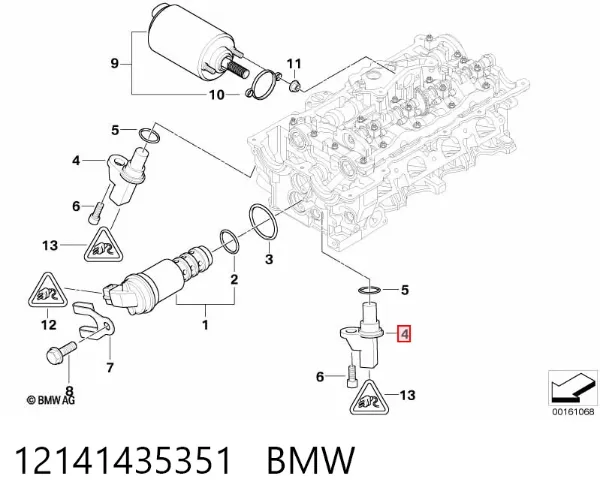 Czujnik położenia wałka rozrządu 12141435351 BMW