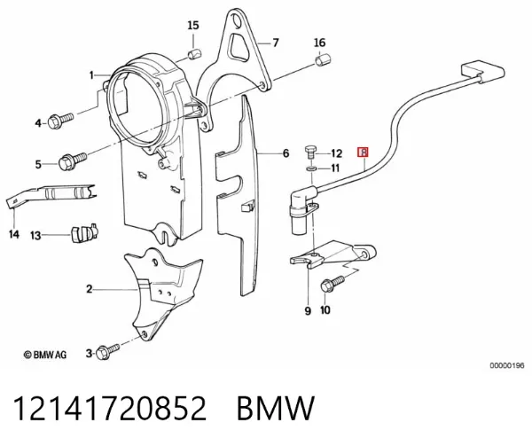 Czujnik położenia wału korbowego 12141720852 BMW