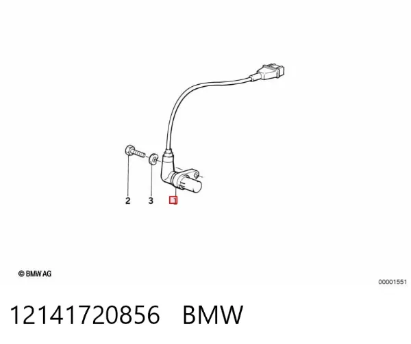 Czujnik położenia wału korbowego 12141720856 BMW