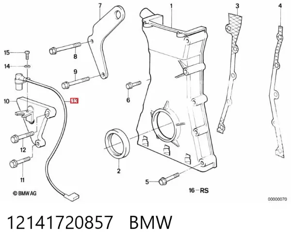 Czujnik położenia wału korbowego 12141720857 BMW