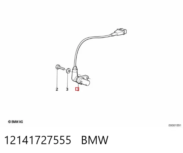 Czujnik położenia wału korbowego 12141727555 BMW