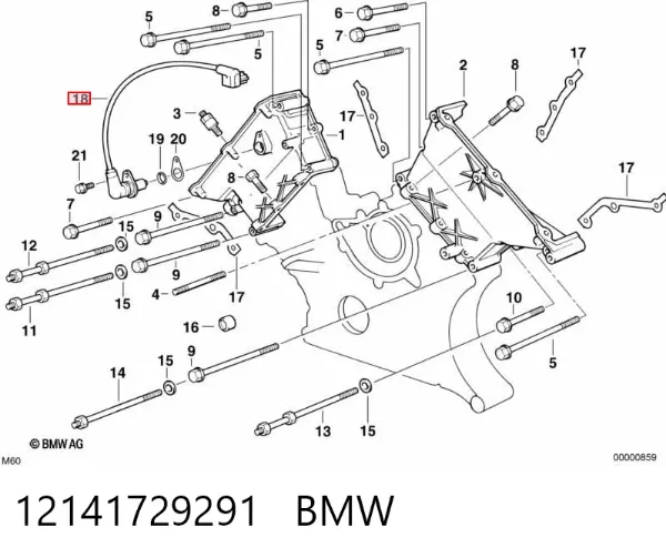 Czujnik położenia wałka rozrządu 12141729291 BMW