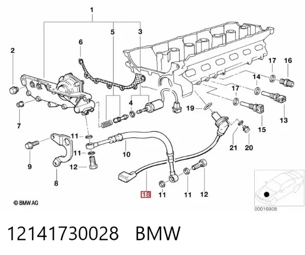 Czujnik położenia wałka rozrządu 12141730028 BMW