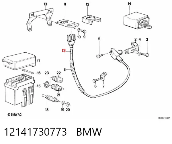 Czujnik położenia wału korbowego 12141730773 BMW