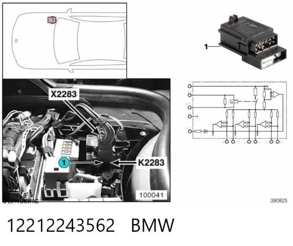 Przekaźnik świec żarowych 12212243562 BMW