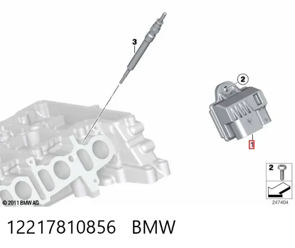 Przekaźnik świec żarowych 12217810856 BMW