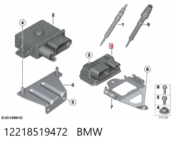 Przekaźnik świec żarowych 12218519472 BMW
