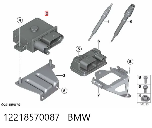 Przekaźnik świec żarowych 12218570087 BMW