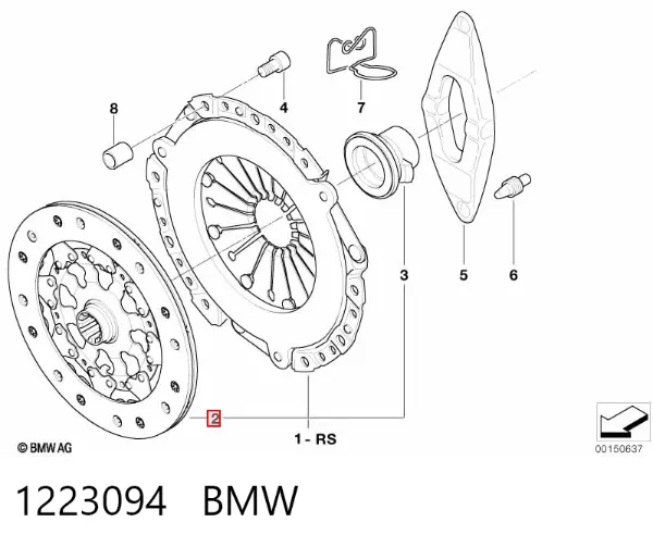 Tarcza sprzęgła 1223094 BMW