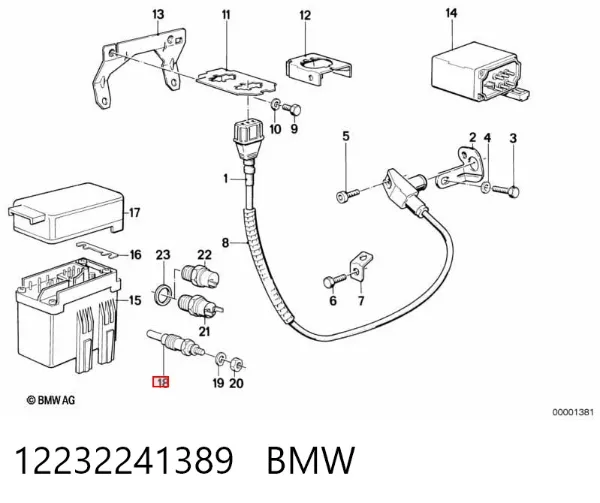 Świeca żarowa 12232241389 BMW