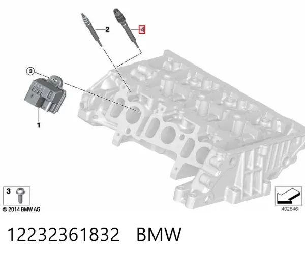 Świeca żarowa 12232361832 BMW