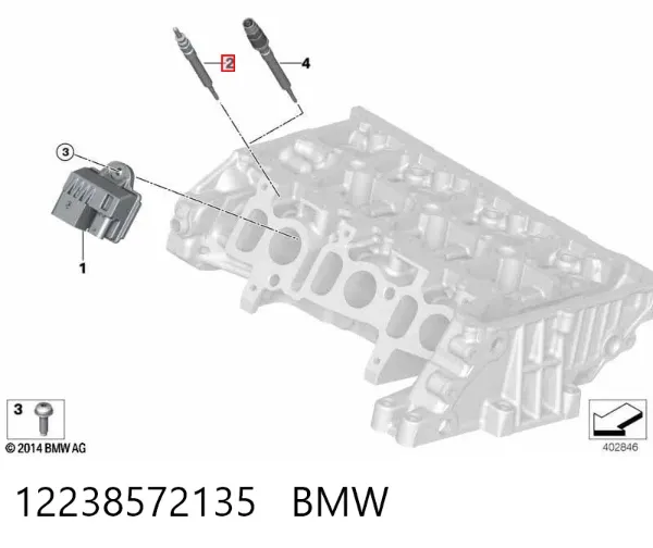 Świeca żarowa 12238572135 BMW