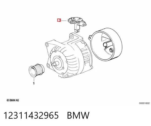 Regulator alternatora (przekaźnik ładowania) 12311432965 BMW