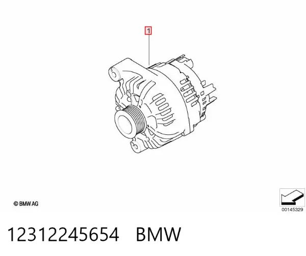 Alternator 12312245654 BMW