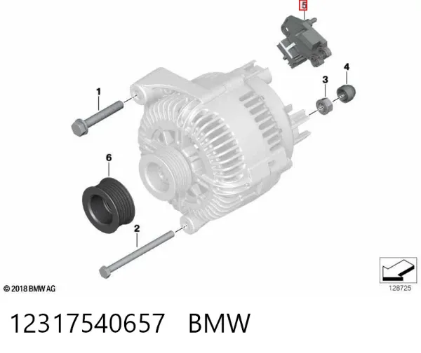 Regulator alternatora (przekaźnik ładowania) 12317540657 BMW