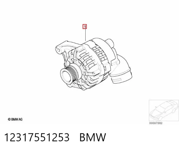 Alternator 12317551253 BMW