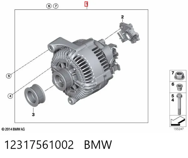 Alternator 12317561002 BMW