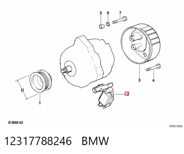 Regulator alternatora (przekaźnik ładowania) 12317788246 BMW