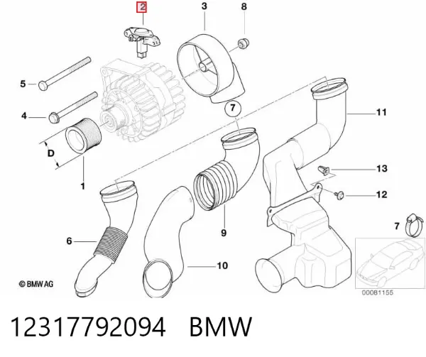 Regulator alternatora (przekaźnik ładowania) 12317792094 BMW